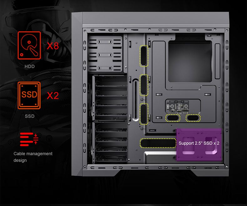 Gamemax Master M905-RGB Full Tower Gaming Computer Case